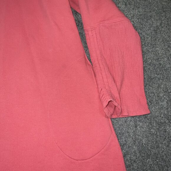 LOGO  Lori Goldstein Jacket Womens Size XL Pink Terry Pockets Open Front Hooded - Picture 3 of 12